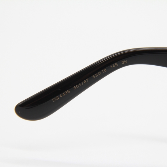 NEW DOLCE&GABBANA SUNGLASSES DG4435 501/87 WOMEN BLACK SQUARE EYEWEAR - Picture 8 of 10